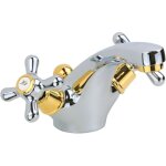 Gattoni rubinetteria - robinet de lavabo double levier de couleur chrome dor gattoni calypso 5911 / ...