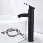 Robinet de lavabo, grand robinet de salle de bain avec eau chaude et froide, surface froide, t�te de ...
