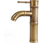 Robinet lavabo laiton antique bross�, mitigeur monocommande bronze r�tro, robinet m�langeur d'�vier salle ...