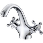 Robinet de lavabo rtro, mitigeur lavabo double poigne, robinet d'vier de salle de bain, robinetterie ...