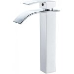 Robinet de lavabo, robinet de salle de bain cascade, hauteur 30 cm (argent)
