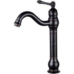 Robinet de lavabo de salle de bain, robinet de salle de bain, robinet de lavabo en finition bronze, robinet ...