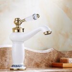 Wottes - robinet lavabo salle de bain rtro mitigeur lavabo poigne unique dcoration blanc