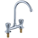 Robinet de lavabo style antique � double poign�e et double trou, eau chaude et froide, pour cuisine / ...