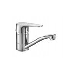 Robinet de lavabo sur pied avec bec mobile, chrom�, luga