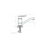 Robinet de lavabo sur pied avec bec mobile, chrom�, sagra