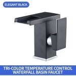 [jamais utilis�]robinet led enti�rement en cuivre, toilette, trou unique chaud et froid, changement de ...