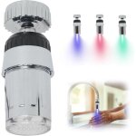Robinet lumineux led tricolore , rotation � 360� , d�tecteur de mouvement , indicateur de temp�rature ...