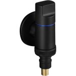 Robinet de machine � laver en laiton avec arr�t d'eau � ouverture rapide - noir - dolaso