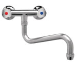 Robinet m�langeur bi - trou mod�le lourd 3 / 4  - col bas 18 (�) mm - 3 longueurs