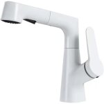 Robinet mitigeur lavabo avec douchette extractible �lev� + abaiss� 2 modes de pulv�risation mitigeur ...