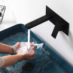 Robinet mitigeur murale lavabo m�langeur salle de bain avec cascade bec extra - large robinet encastr� ...