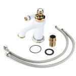Zoternen - robinet mitigeur  poigne unique  motif floral, robinet d'eau froide / chaude pour lavabo ...