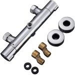Robinet mitigeur thermostatique pour douche, chrom�, fixation murale, accessoires d'installation inclus ...