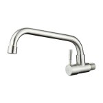 Andyou - robinet mural eau froide pour cuisine, mitigeur evier mural bross� anti - empreinte, mousseur ...