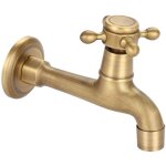 Robinet mural vintage en laiton massif, robinet unique d'eau froide pour vier de cuisine, balai de piscine ...