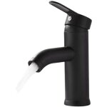 Fitags - robinet noir mat, lavabo en cuivre, mitigeur, vier eau froide et eau chaude, robinets mats ...