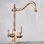 Robinet � osmose inverse � trois voies, design r�tro, laiton antique