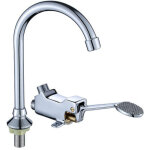Rhg robinet � p�dale � p�dale robinet d'�vier de cuisine robinet de salle de bain m�langeur de lavabo ...