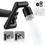Robinet  rallonge rotatif avec 2 jets, 1440 degrs pivotant arateur de robinet, robinet d'extension ...