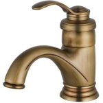 Robinet de salle de bain antique, mitigeur de lavabo r�tro, robinet de salle de bain en laiton bross� ...