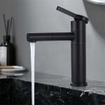 Robinet salle de bain bec pivotant 360 mitigeur lavabo noir mitigeur pour vasque robinetterie de lavabo ...