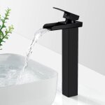 Robinet salle bain cascade noir mat, robinet lavabo avec bec hauteu, robinetterie vasque à poser carré ... Robinet salle bain cascade noir mat, robinet lavabo avec bec hauteu, robinetterie vasque à poser carré ...