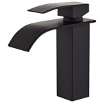 Robinet salle de bain cascade noir, moderne robinet lavabo noir haut cascade, mitigeur lavabo avec bec ... Robinet salle de bain cascade noir, moderne robinet lavabo noir haut cascade, mitigeur lavabo avec bec ...