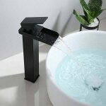 Robinet salle de bain robinet lavabo noir mat mitigeur lavabo pour vasque  poser mlangeur lave main ...