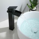 Robinet salle de bain robinet lavabo noir mat mitigeur lavabo pour vasque � poser m�langeur lave main ...