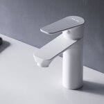 Am. pm - mitiguer lavabo robinet salle bain blanc robinet de lavabo pour salle de bain mlangeur lavabo ...