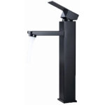 Robinet salle de bain mitigeur lavabo haut pour vasque robinetterie lavabo avec poign�e carr� en acier ...