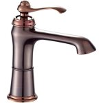 Robinet de salle de bain mitigeur de lavabo style retro antique monocommande laiton robinet de lavabo ...