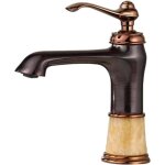 Robinet de salle de bain mitigeur de lavabo style retro antique monocommande laiton robinet de lavabo ...