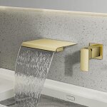 Robinet de salle de bain mural cascade, mitigeur cascade � poign�e unique, robinet de lavabo � poser, ...