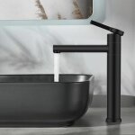 Alovez - robinet salle de bain noir mitigeur lavabo haut bec pivotant 360 mitigeur pour vasque robinetterie ...