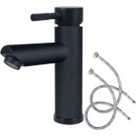 Robinet de salle de bain robinet de salle de bain noir robinetterie de lavabo mat set de robinetterie ...