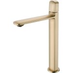 Robinet salle bain or bross�, robinet vasque � poser, mitigeur lavabo haut, eau chaude et froide r�glable, ...