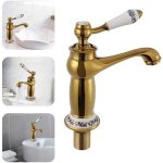 Robinet de salle de bain r�tro en laiton - style vintage - mitigeur monocommande - pour cuisine et salle ...