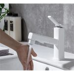 Robinets de salle de bain  tirette pour lavabo, eau chaude et froide, robinet de lavabo, robinet de ...