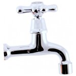 Robinet tap mural rtro en laiton chrom