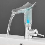 Robinet transparent avec led light comptoir bassin salle de bain robinet de cuisine pc mat�riel et raccords ...