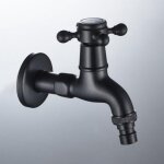 Robinet de vadrouille vintage avec connexion  poigne croise simple 3 / 8, robinet mural en laiton ...