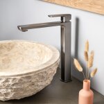 Wanda collection - robinet pour vasque salle de bain louga gris mtal