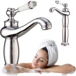 Robinetterie de lavabo paloma haute chrome sem - 1108 rtro