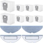 Pour roborock aspirateurs robot s7 maxv ultra / s7 pro ultra, accessoires kit englober 8 sacs aspirateur ...