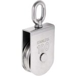 Robuste poulie � corde r�a simple avec emerillon pivotante en inox pulley block charge max. 35 - 1000 ...