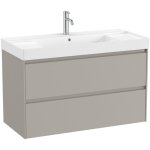 Roca - pack unik lment bas 2 tiroirs + lavabo ona couleur : gris sabl