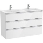 Pack unik meuble bas 6 tiroirs + lavabo double the gap roca couleur : blanc brillant Pack unik meuble bas 6 tiroirs + lavabo double the gap roca couleur : blanc brillant