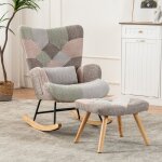 Hauss spole - rocking chair avec repose - pieds, chaise à bascule, fauteuil relax, confortable, structure ... Hauss spole - rocking chair avec repose - pieds, chaise à bascule, fauteuil relax, confortable, structure ...